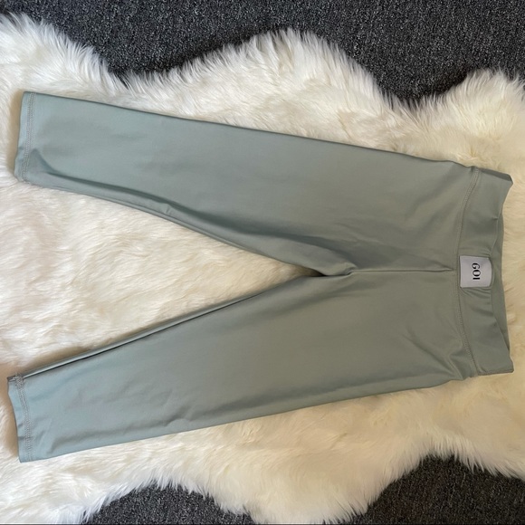 XS sage high waisted 3/4 length leggings GOI - Picture 4 of 5
